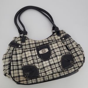 Black and White Plaid Handbag